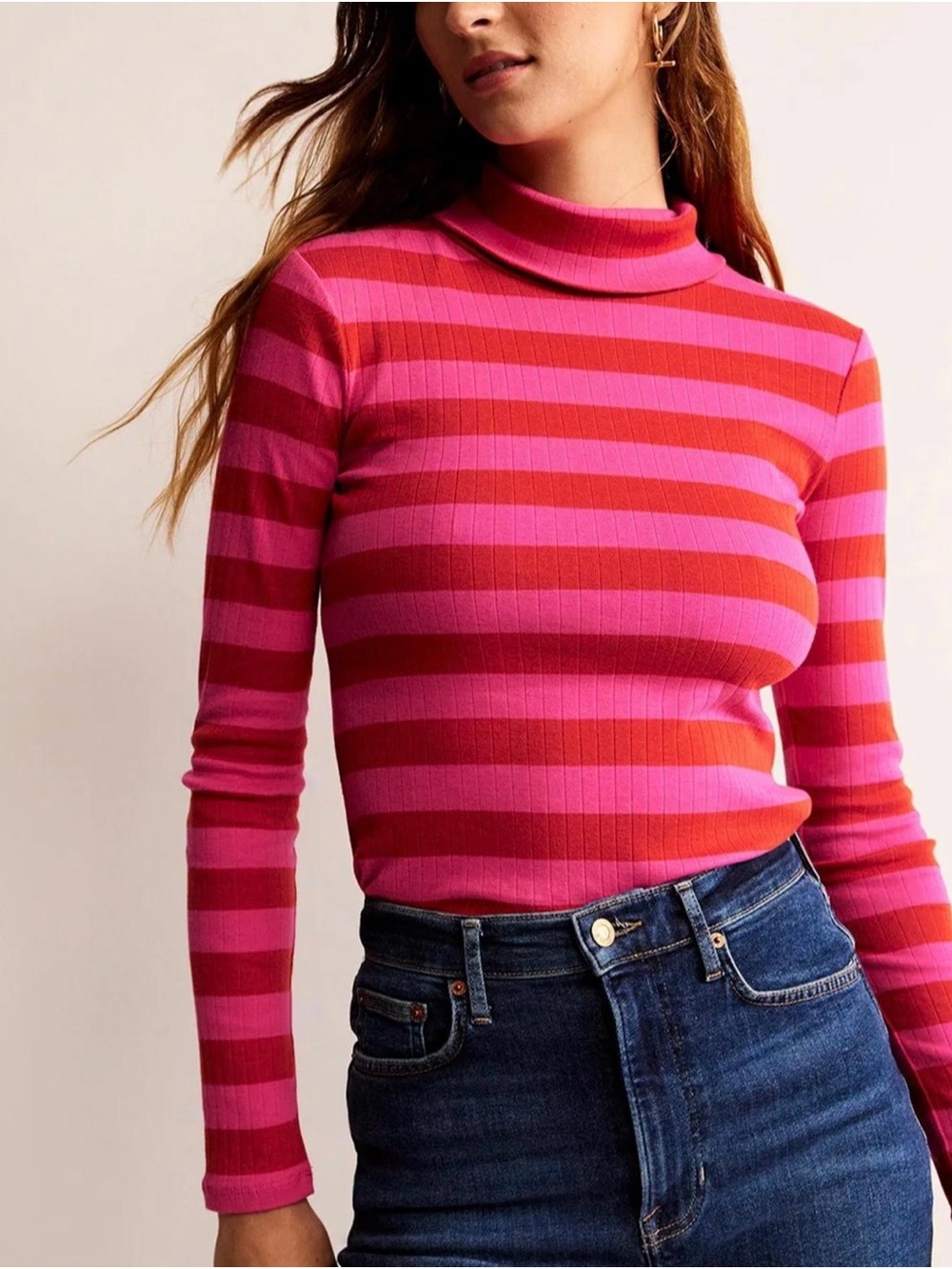 Boden
Anna Rib Roll Neck Top